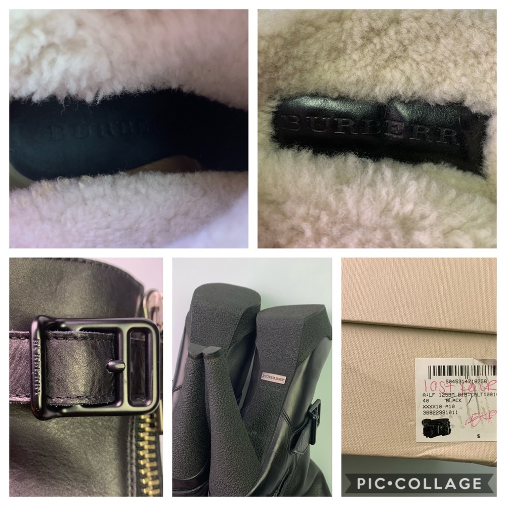 ⭕️SOLD⭕️ BURBERRY Aviator Shearling Wedge Boots - Picture 8 of 8